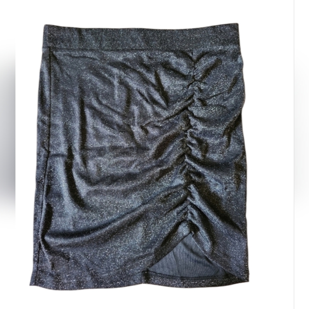 Torrid Sz 0 (L) At The Knee Glitter Knit Cinched Bodycon Skirt Grunge Whimsigoth